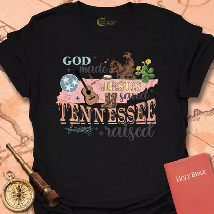God Made Tennessee Raised T-Shirt