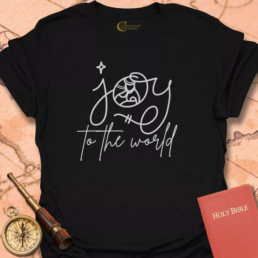 Joy to the World – Nativity Line Art T-Shirt