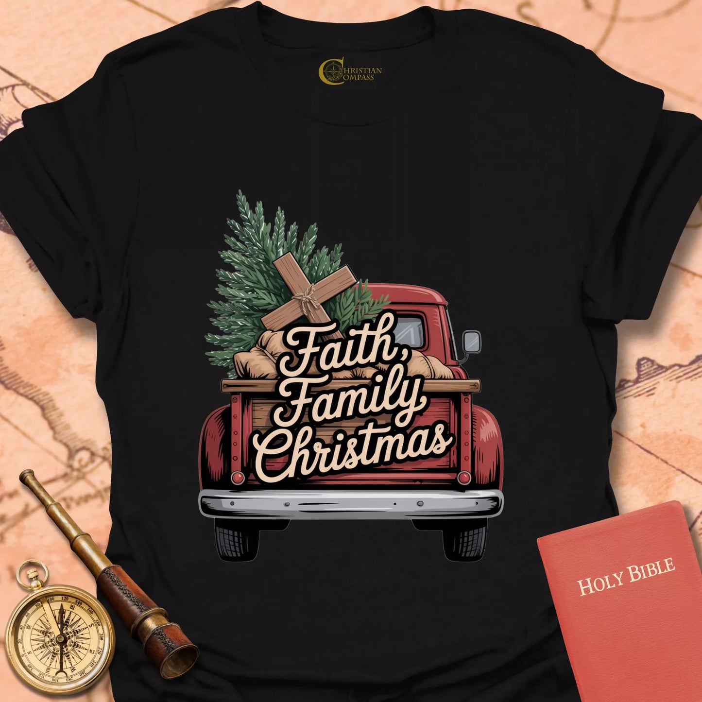 Faith Family Christmas T-Shirt