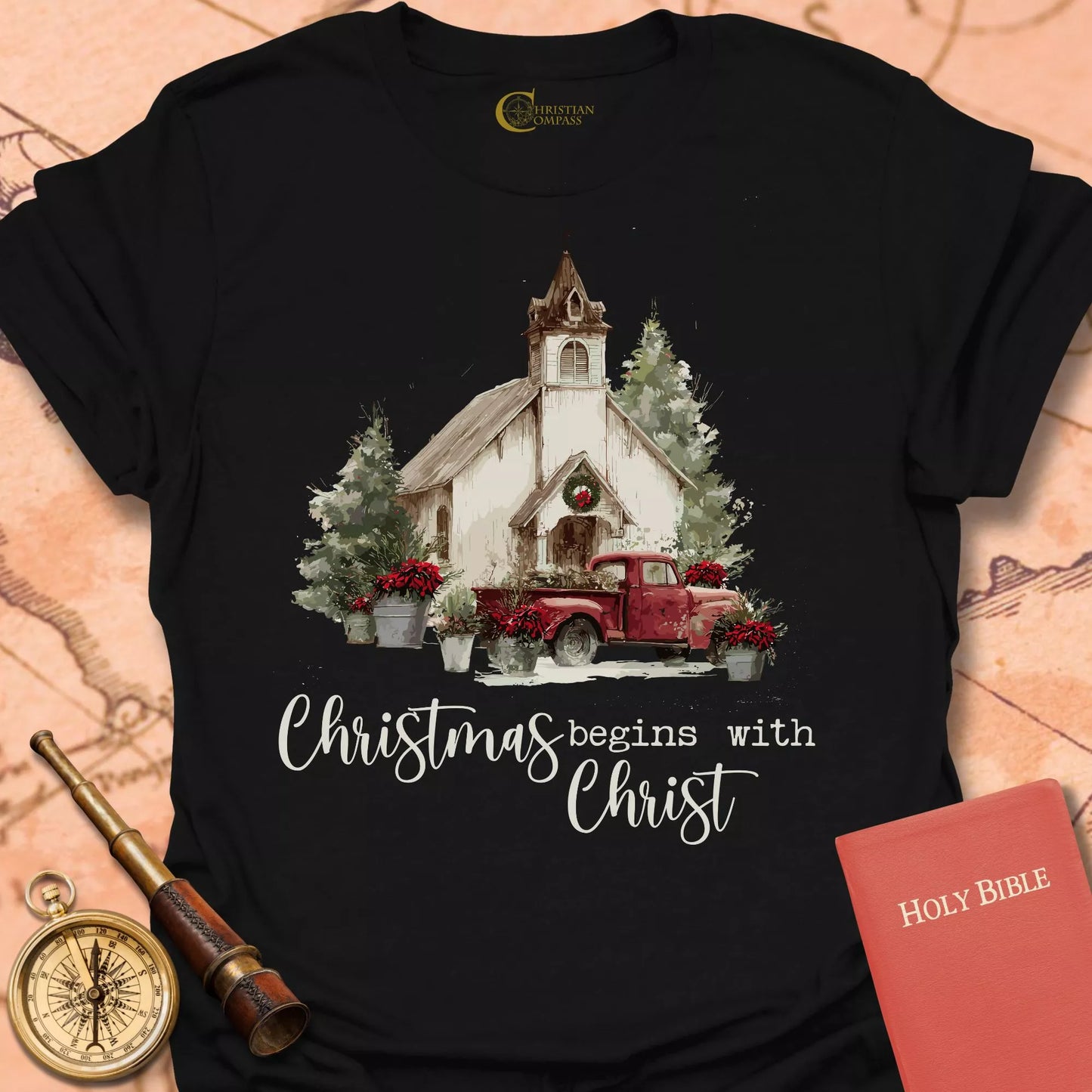 Christmas Begins With Christ T-Shirt