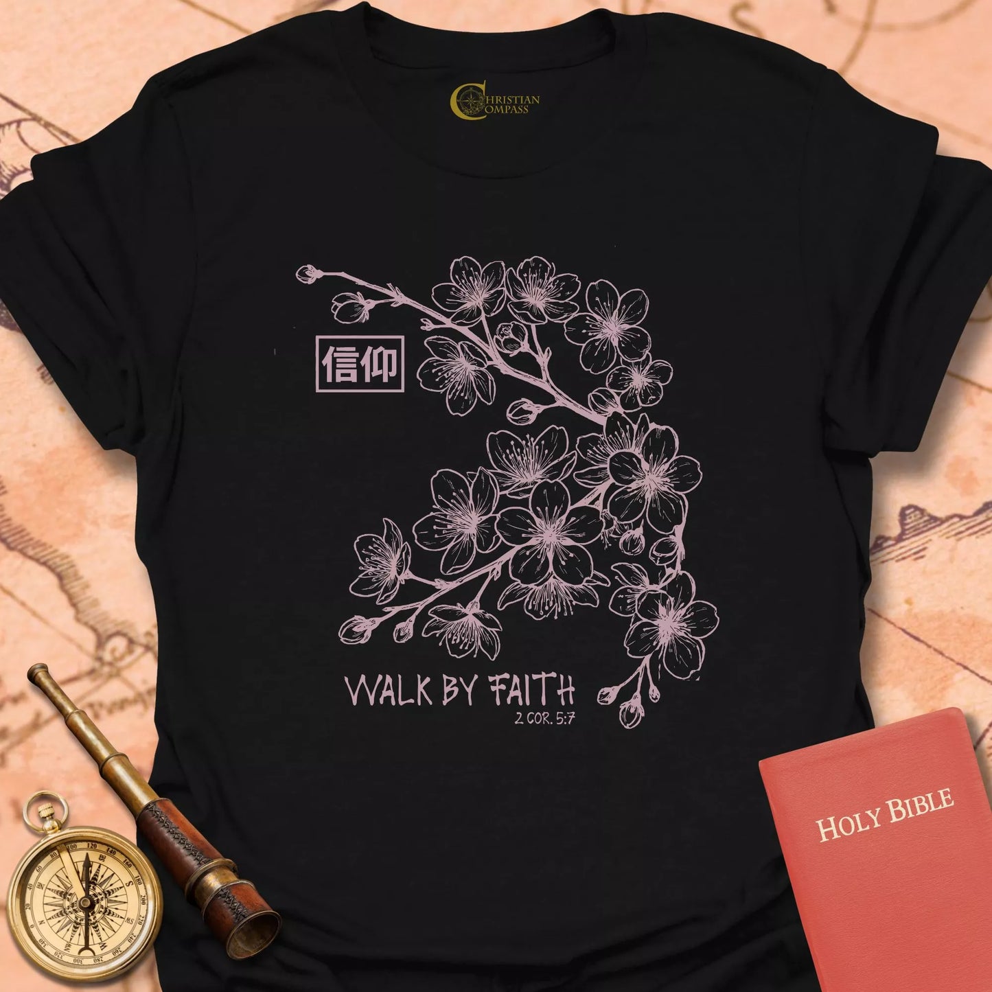 Walk by Faith 2 Cor. 5:7 T-Shirt