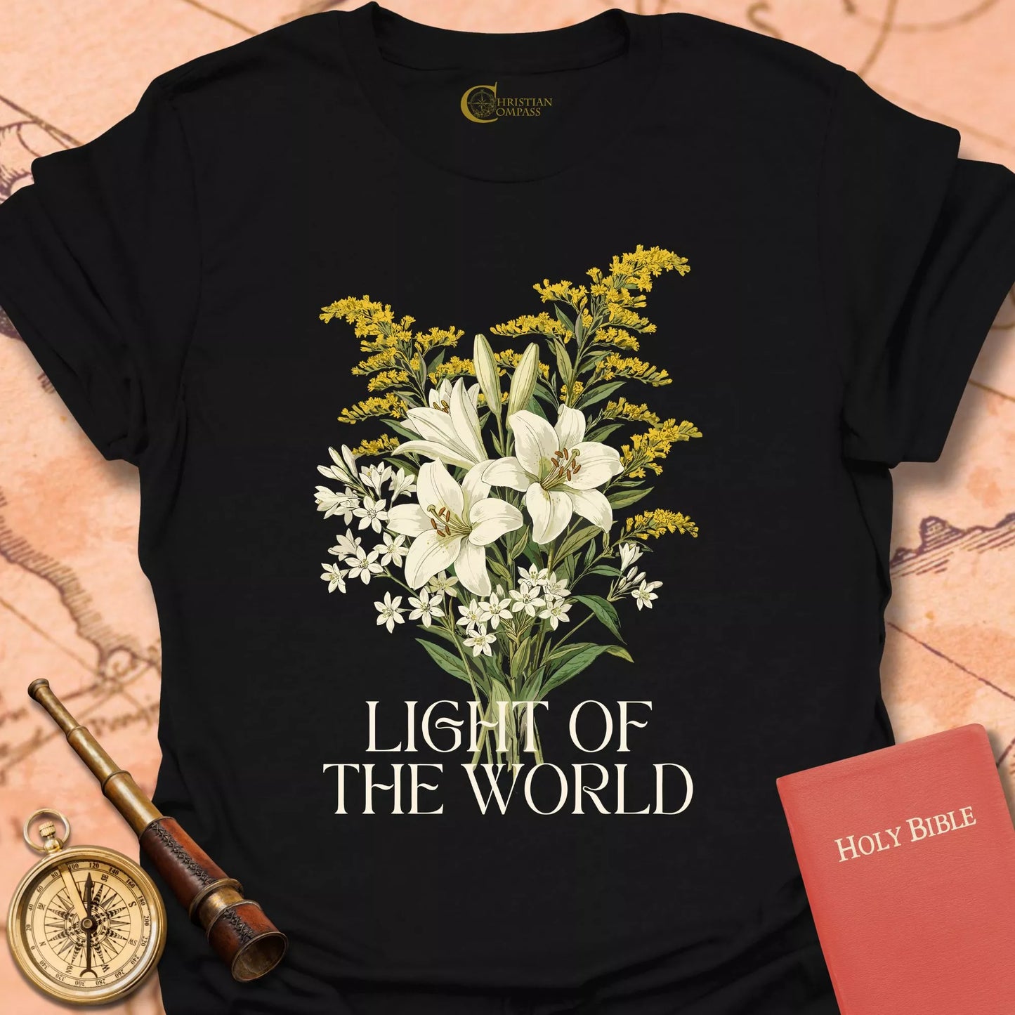 Light of the World Floral T-Shirt