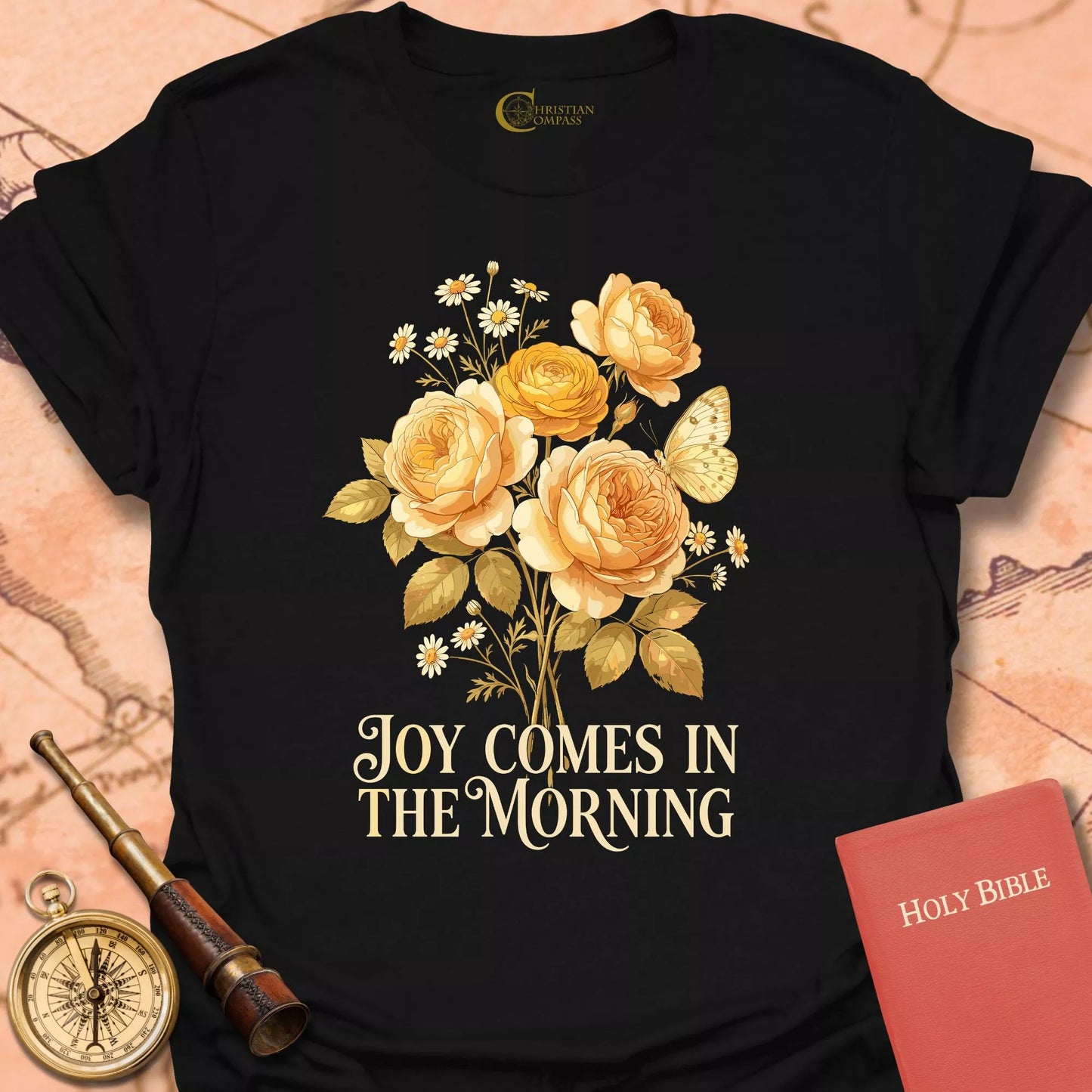 Joy Comes in the Morning Roses T-Shirt