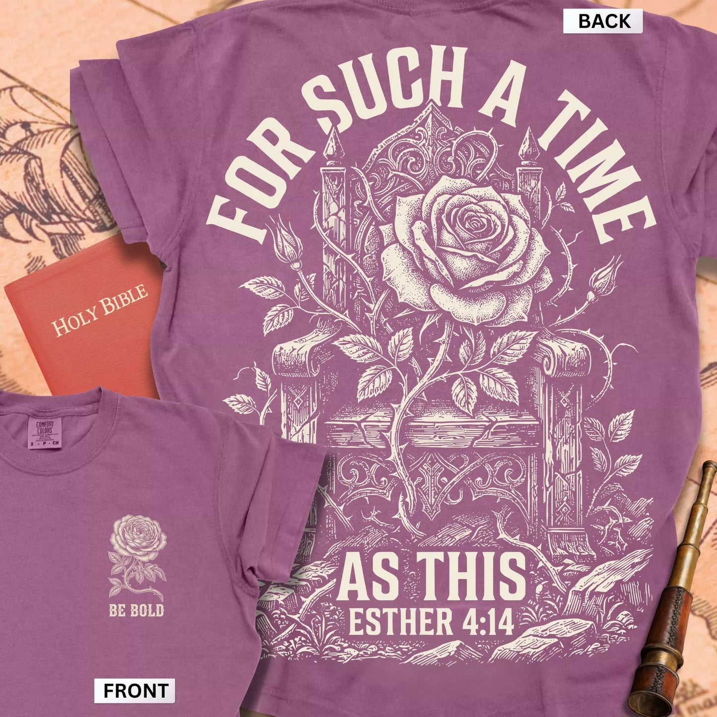 Esther 4:14 Rose Throne T-shirt
