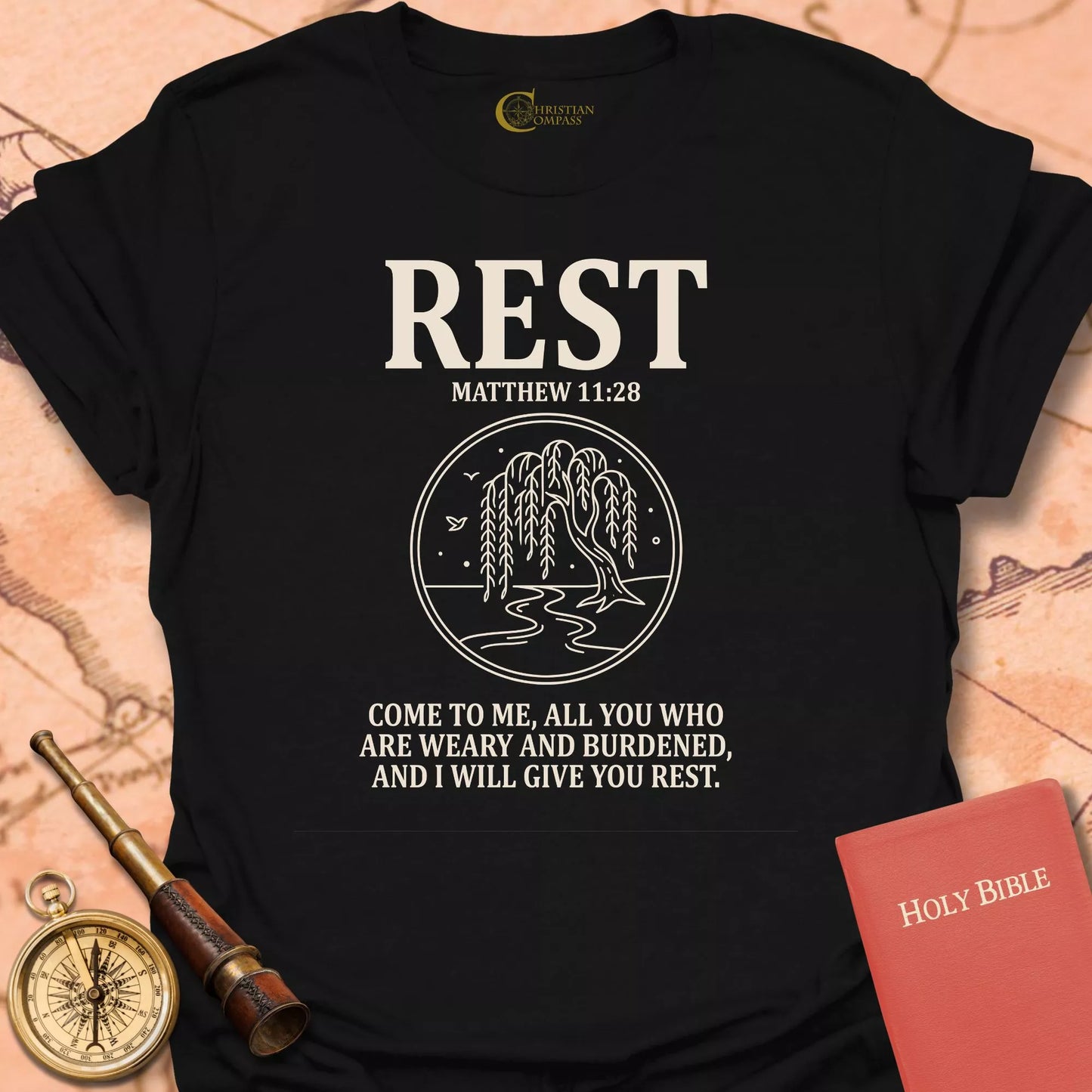 Rest, Matthew 11:28 T-Shirt