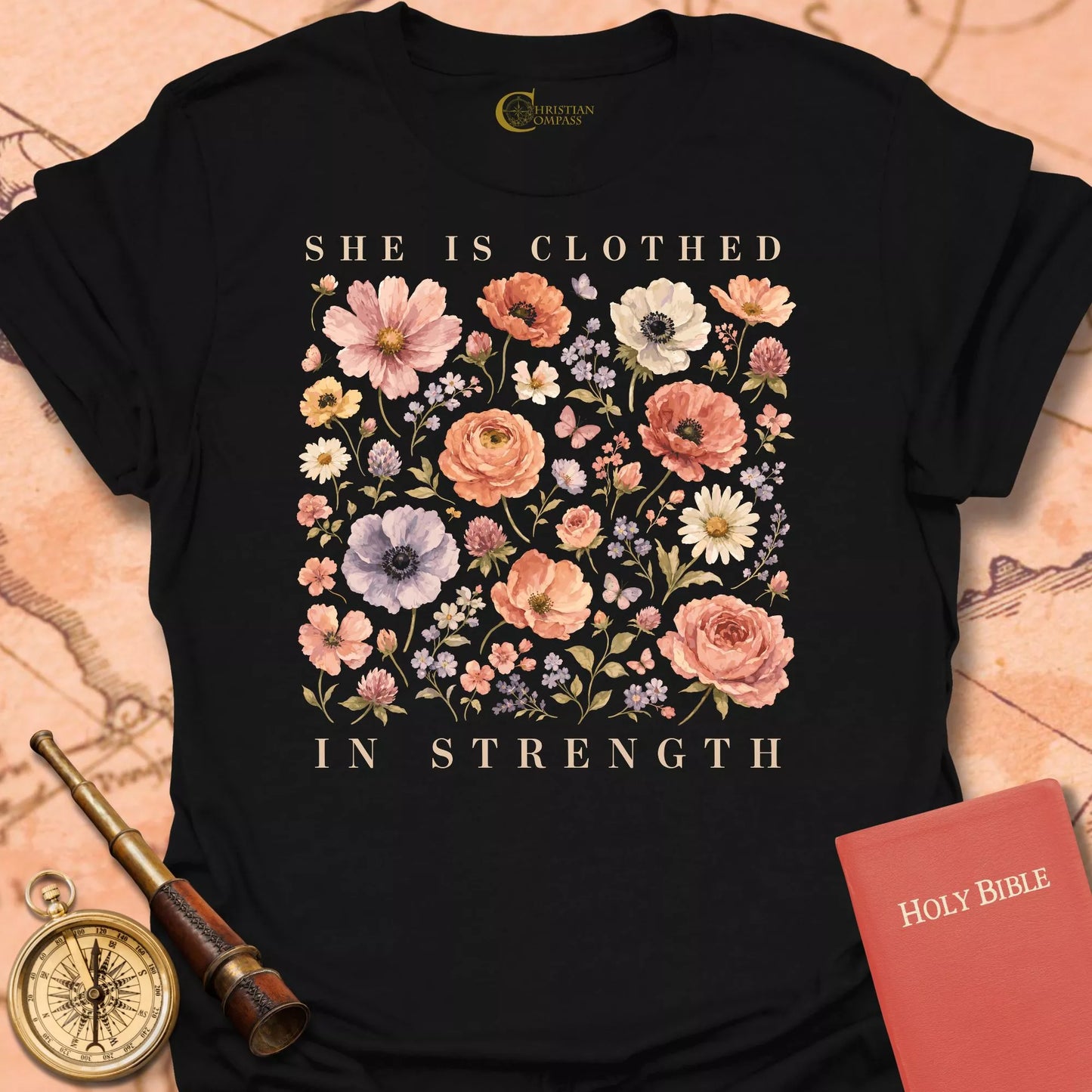 She is Clothed in Strength T-Shirt