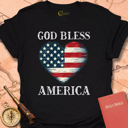 God Bless America Heart T-Shirt