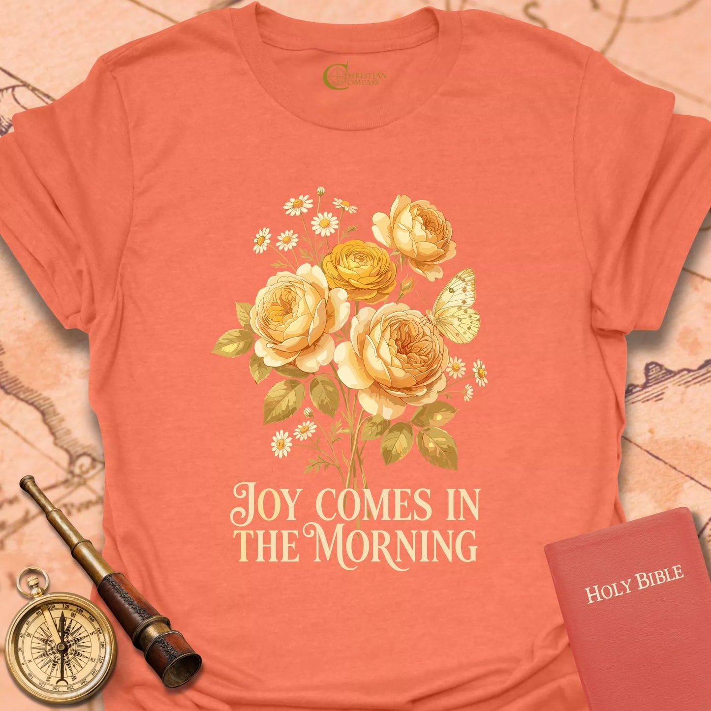 Joy Comes in the Morning Roses T-Shirt