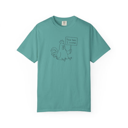 Three Times, I Counted - Rooster Doodle Premium T-shirt