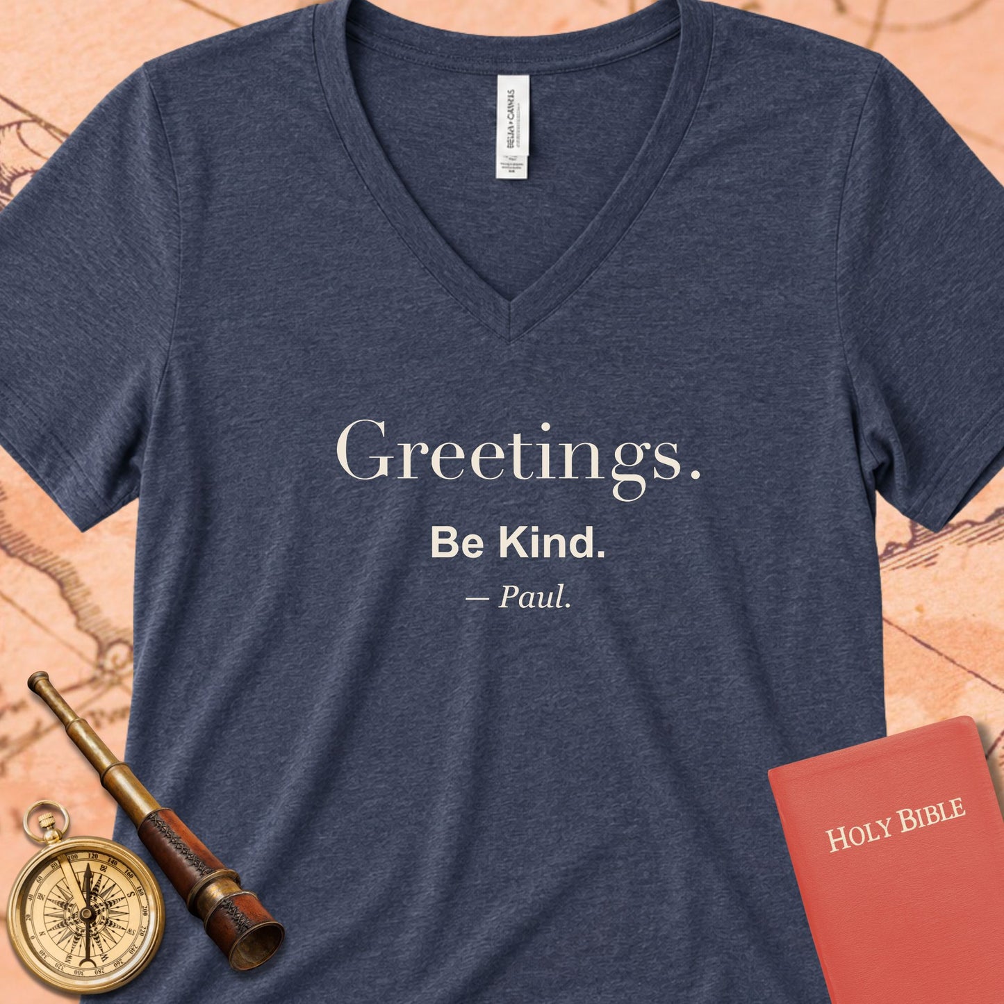 Greetings. Be Kind. -Paul V-Neck Tee