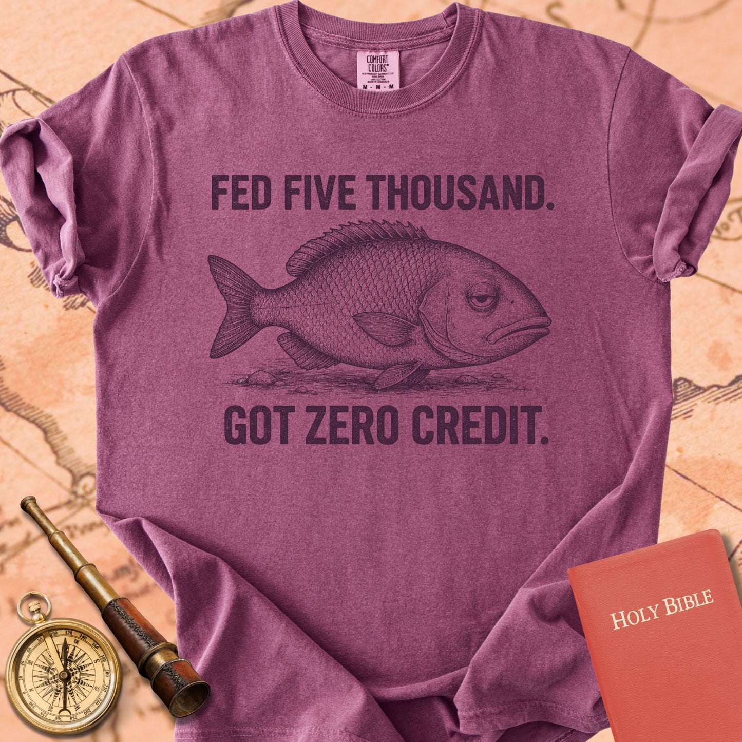 Fed Five Thousand, Got Zero Credit Premium T-shirt