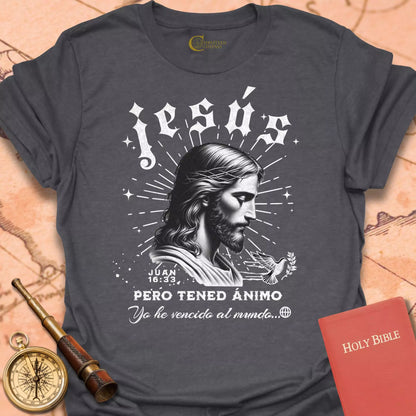 Retrato de Jesús Juan 16:33 Cameseta
