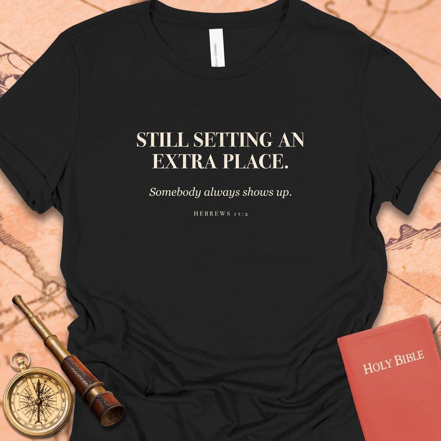 Still Setting an Extra Place. — Black women's tee