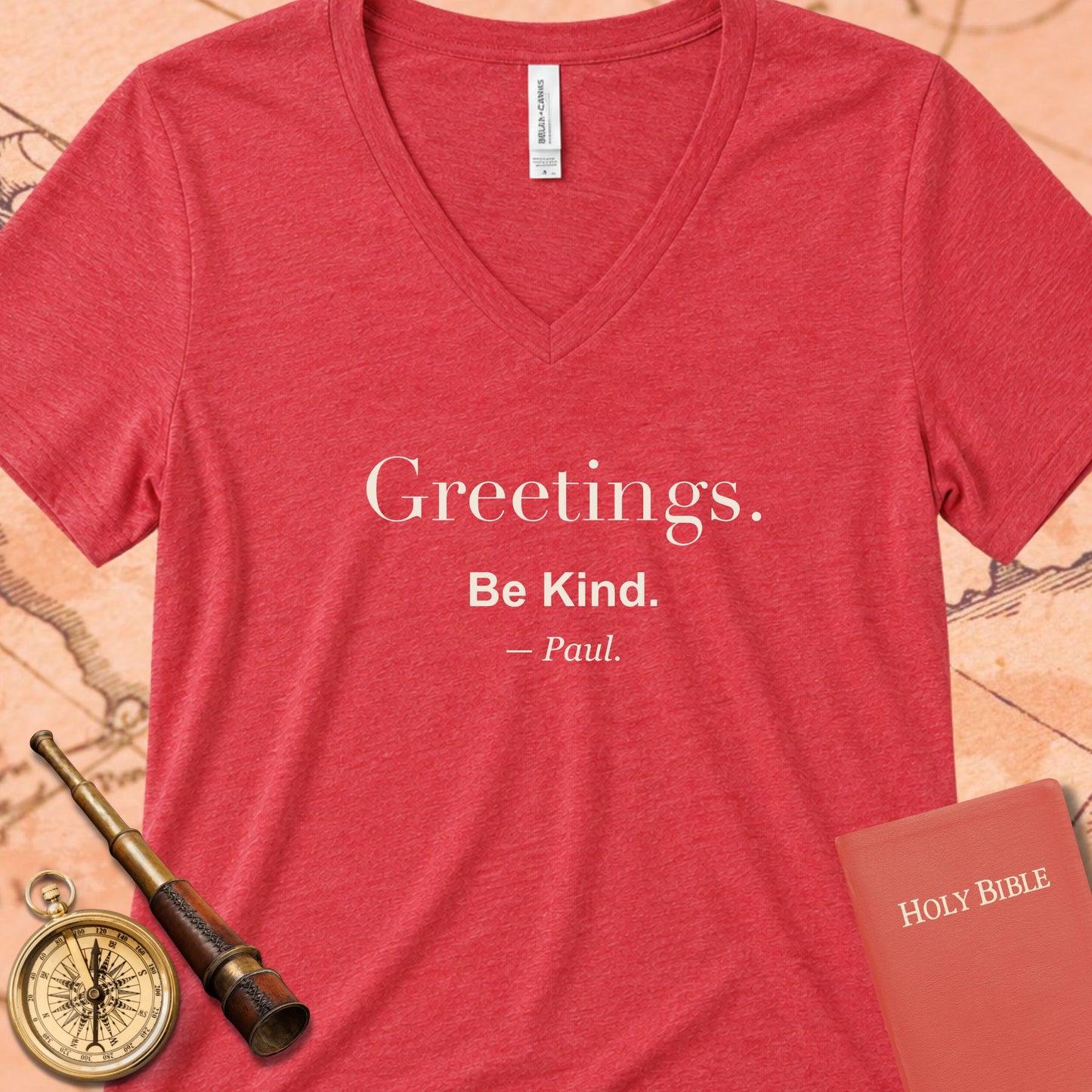 Greetings. Be Kind. -Paul V-Neck Tee