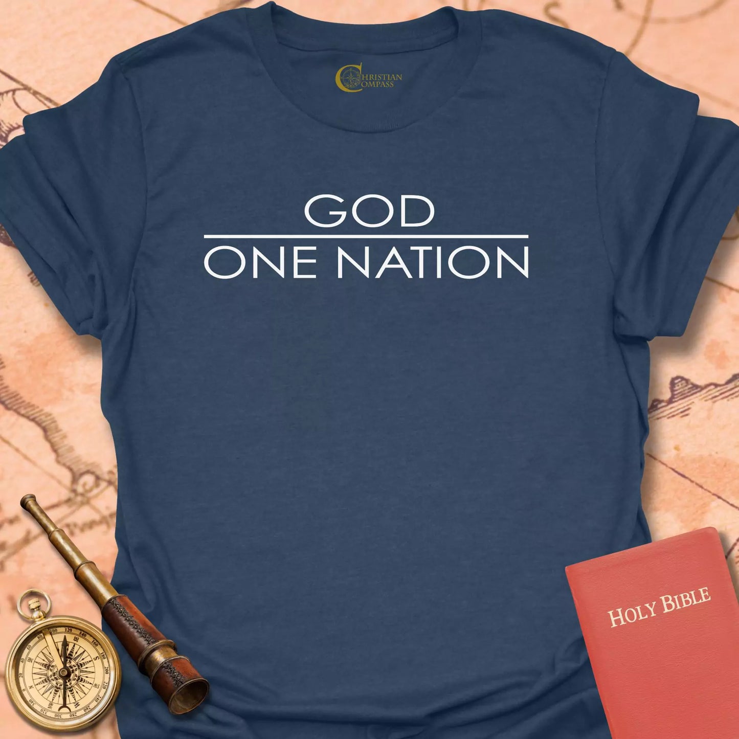 One Nation Under God Line T-Shirt