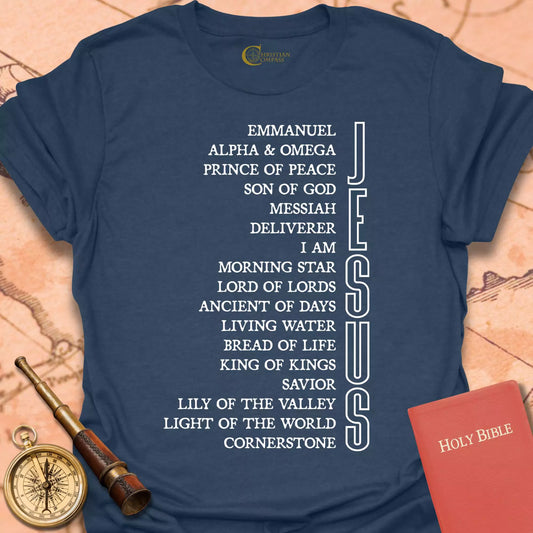 Names of Jesus Vertical T-Shirt