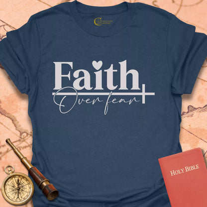 Faith Over Fear Heart T-Shirt