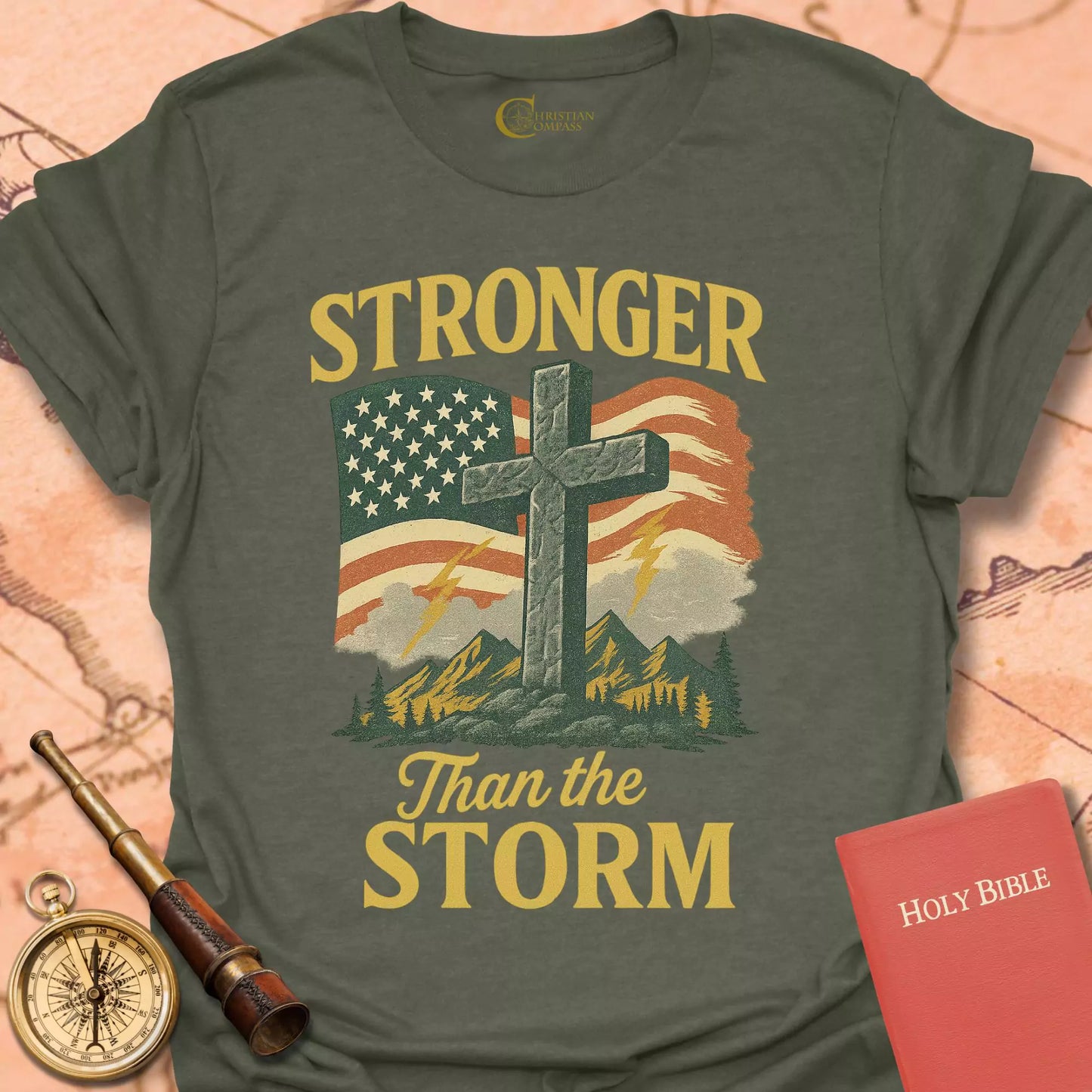 Stronger Than the Storm Flag T-Shirt
