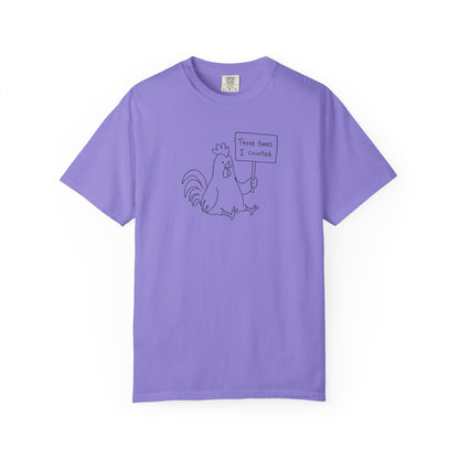Three Times, I Counted - Rooster Doodle Premium T-shirt