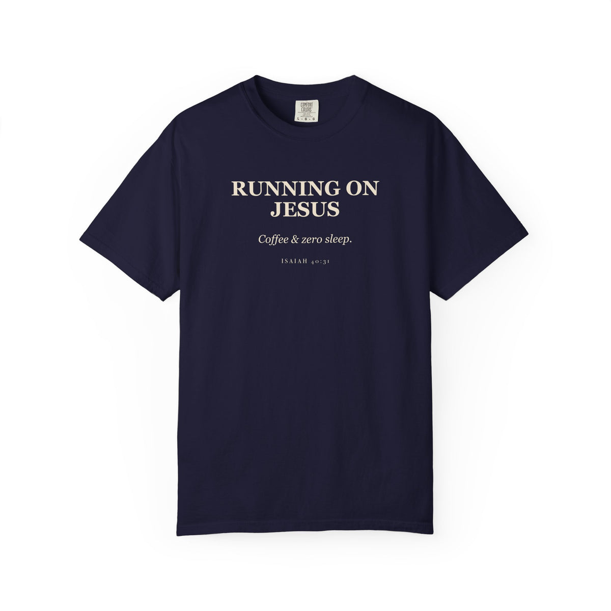 Running on Jesus, Coffee and Zero Sleep Premium T-shirt