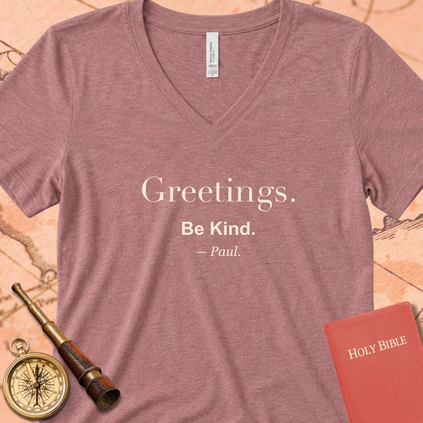 Greetings. Be Kind. -Paul V-Neck Tee