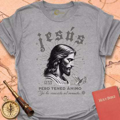 Retrato de Jesús Juan 16:33 Cameseta