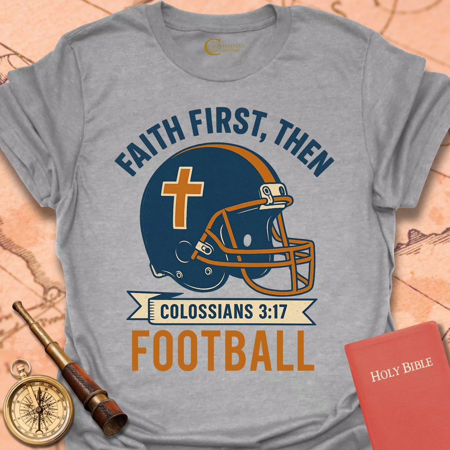Faith First, Then Football T-Shirt