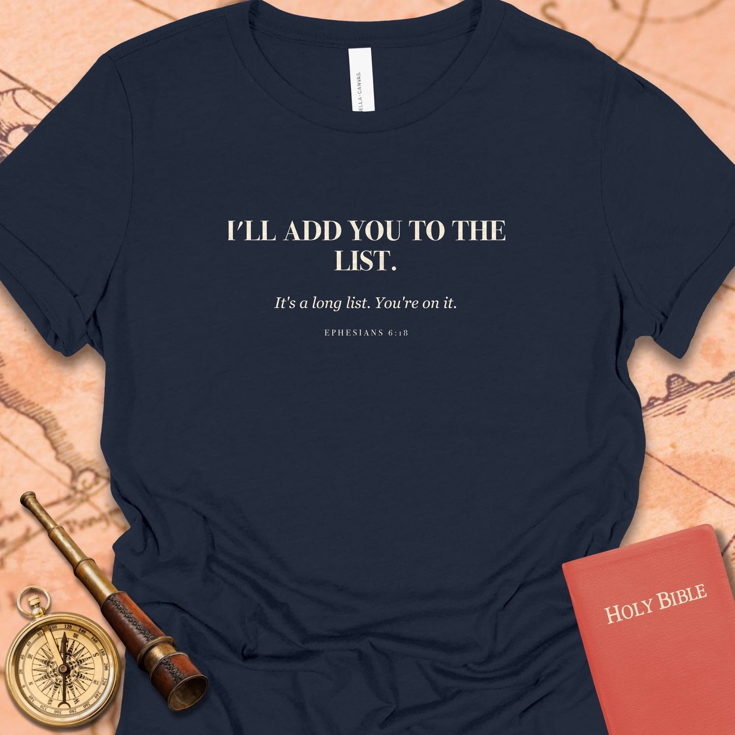 I'll Add You to the List. — Navy women's tee