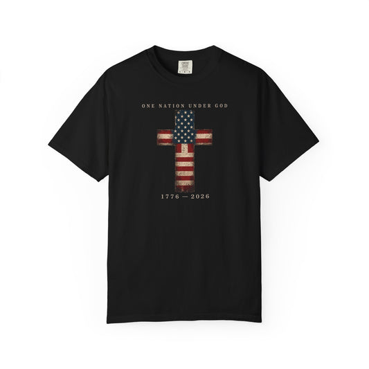 One Nation Under God Flag Cross Premium T-shirt