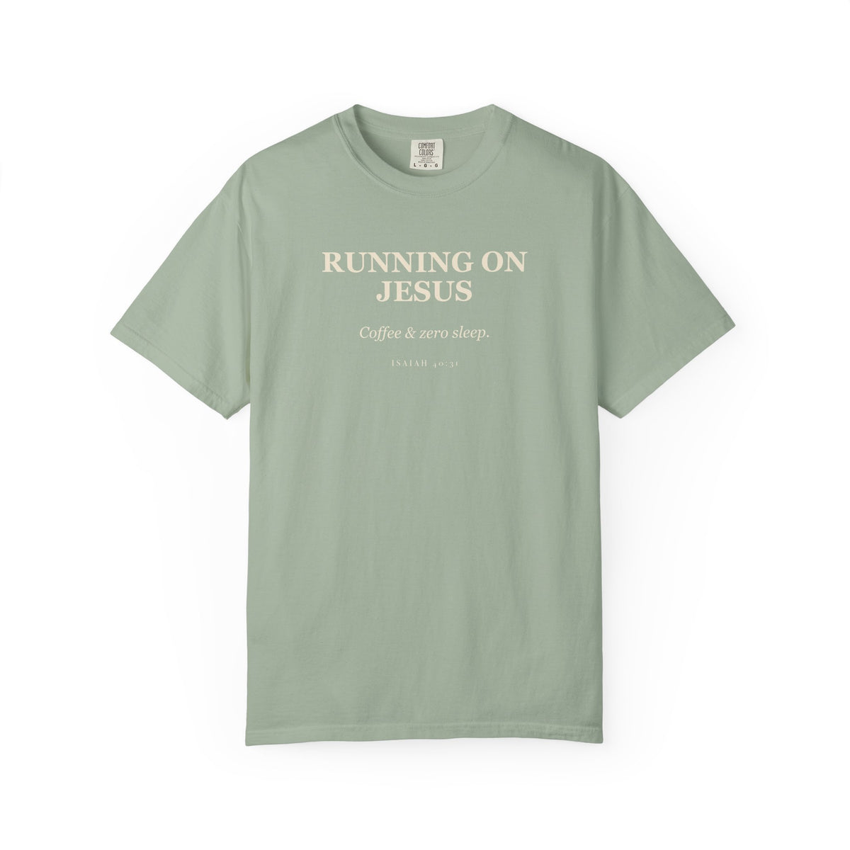 Running on Jesus, Coffee and Zero Sleep Premium T-shirt