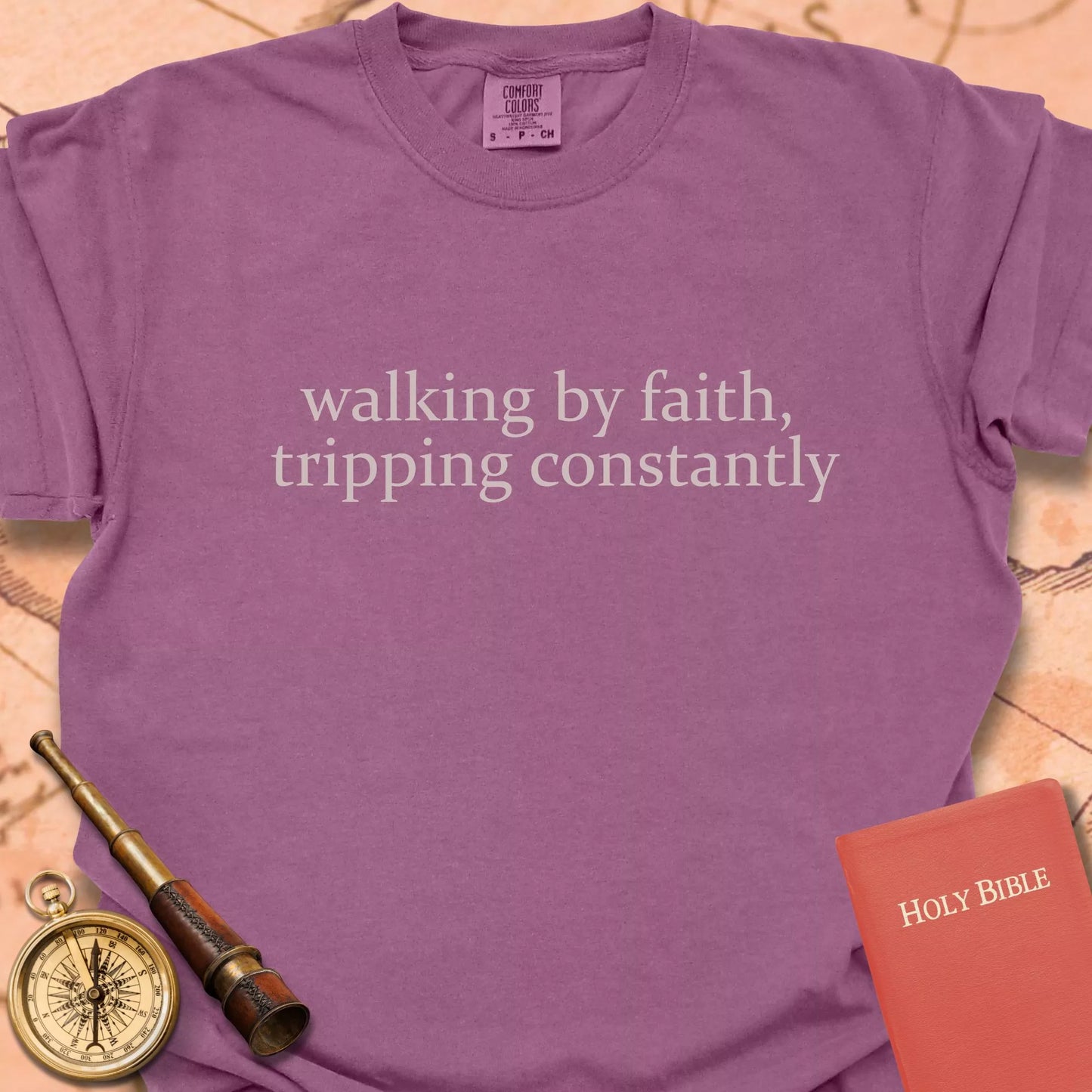 Walking by Faith, Tripping Constantly  T-shirt