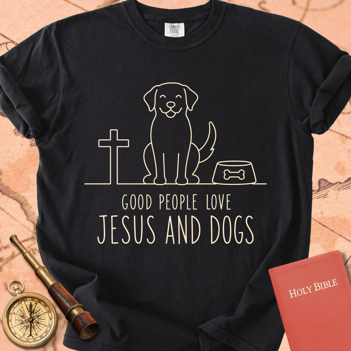 Good People Love Jesus and Dogs Premium T-shirt