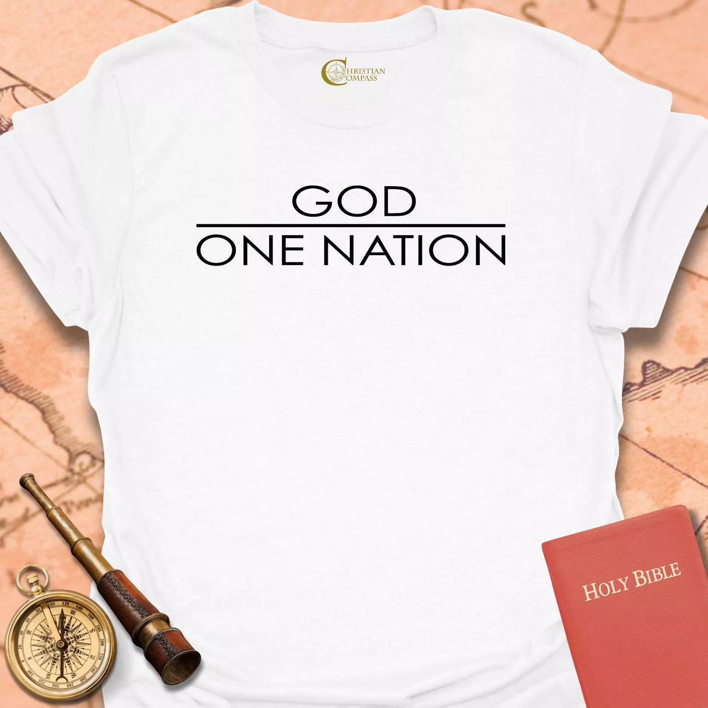 One Nation Under God Line T-Shirt