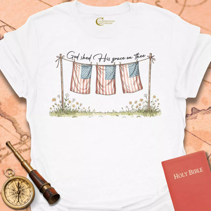 God Shed His Grace Flags T-Shirt
