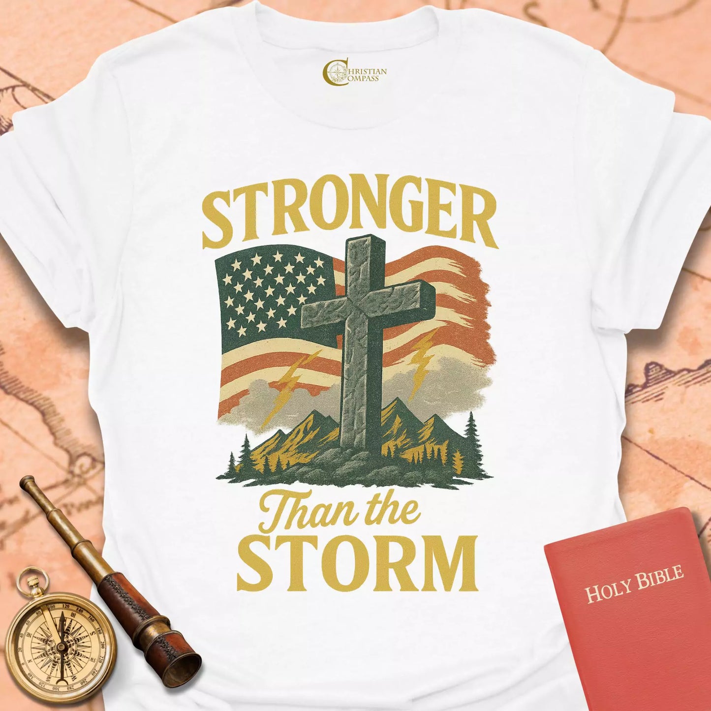 Stronger Than the Storm Flag T-Shirt