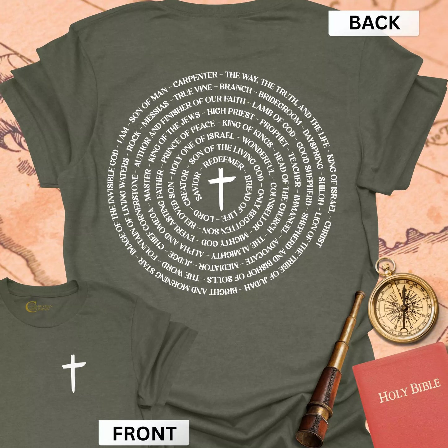Names of Jesus (front & back) T-Shirt