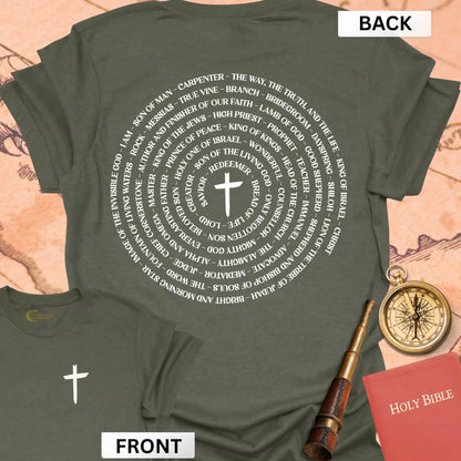 Names of Jesus (front & back) T-Shirt