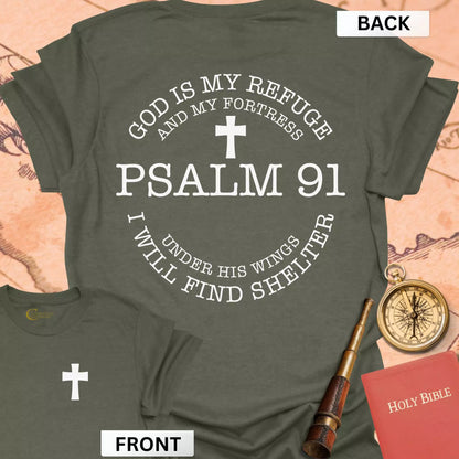 God Is My Refuge (front & back) T-Shirt