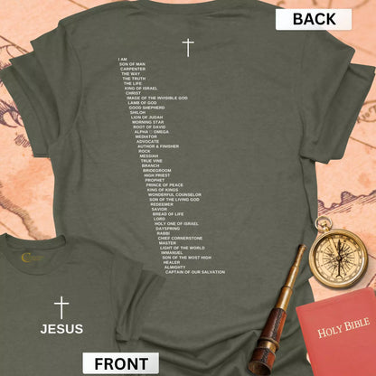 Names of Jesus Tower (front & back) T-Shirt