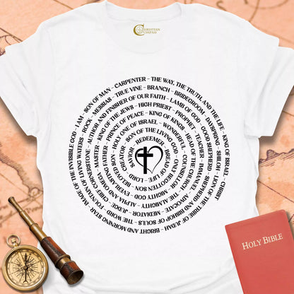 Names of Jesus Heart T-Shirt