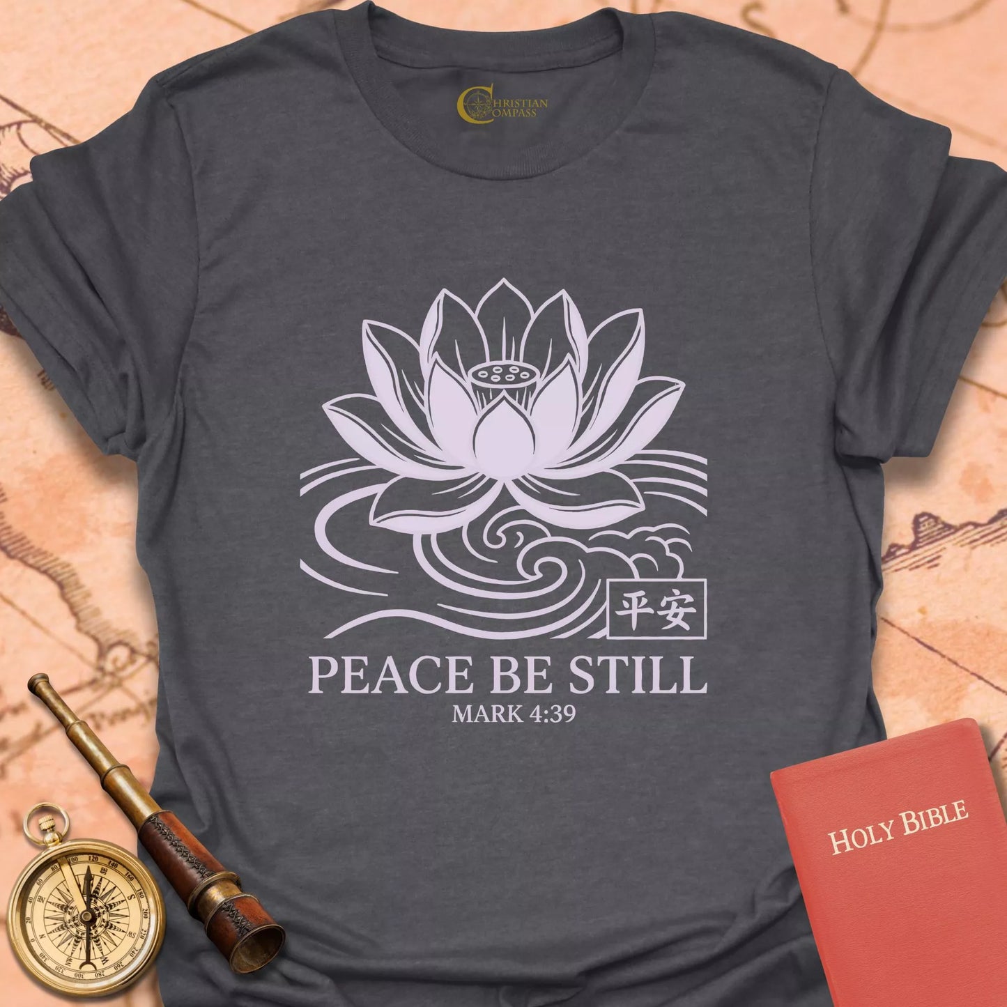 Peace Be Still Mark 4:39 T-Shirt