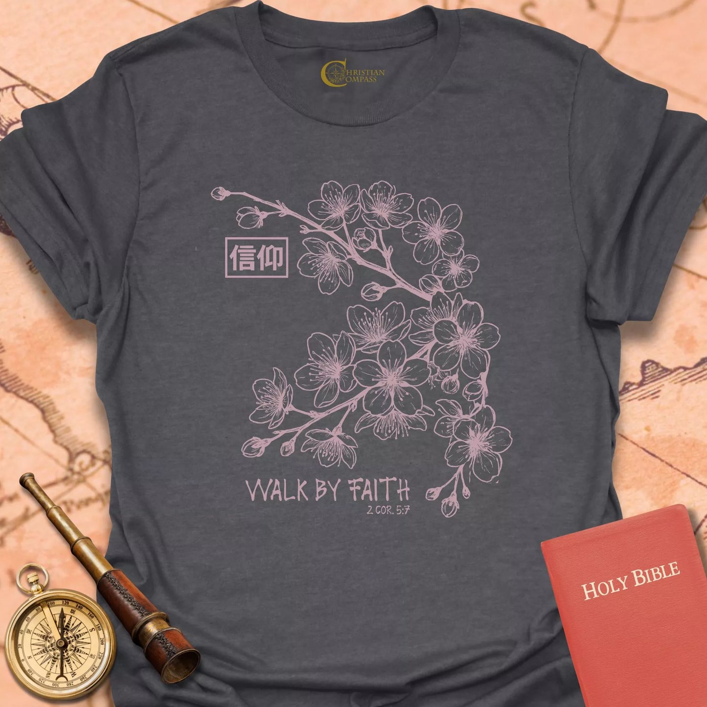 Walk by Faith 2 Cor. 5:7 T-Shirt