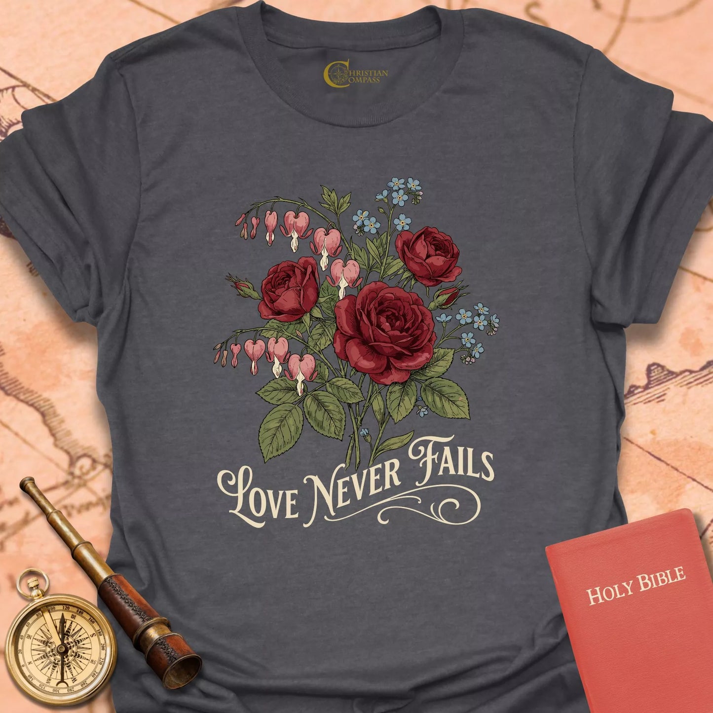 Love Never Fails Floral T-Shirt