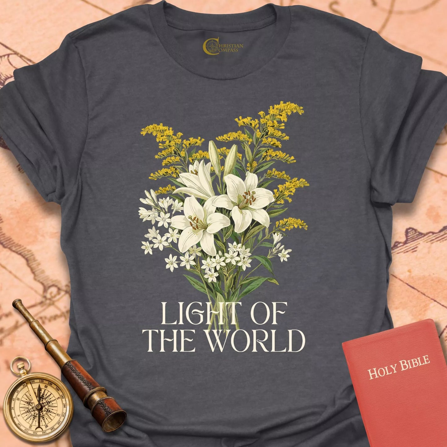 Light of the World Floral T-Shirt