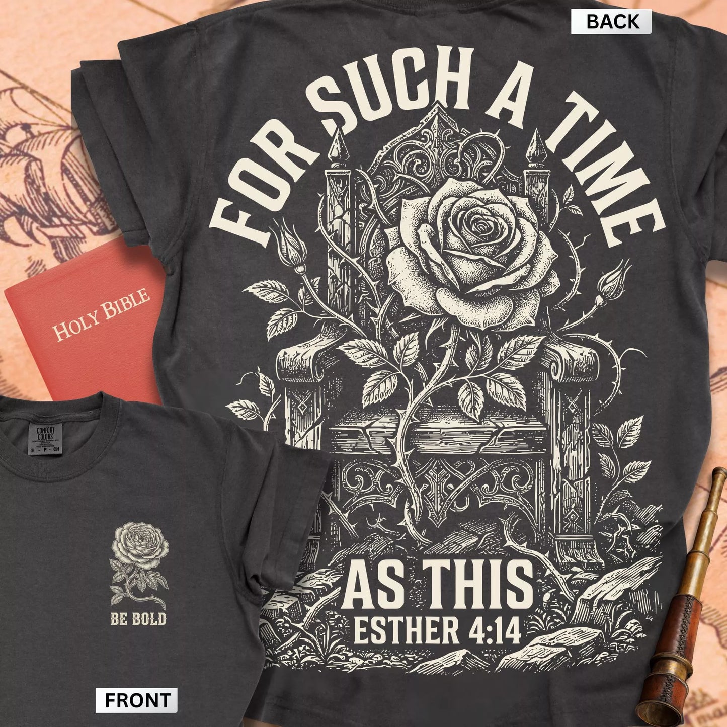 Esther 4:14 Rose Throne T-shirt