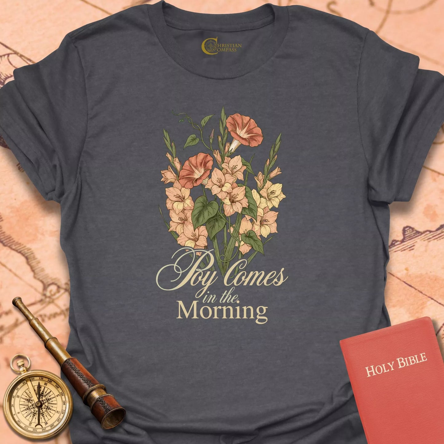 Joy Comes in the Morning Glory T-Shirt