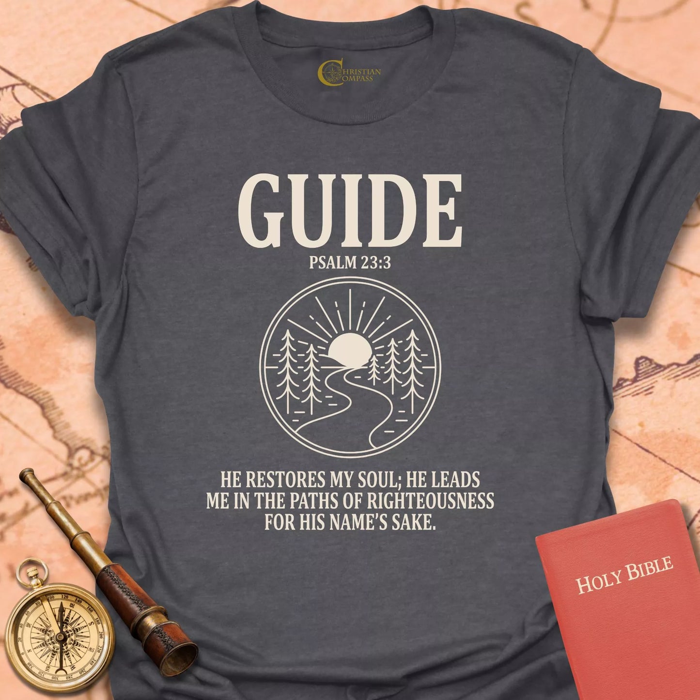 Guide, Psalm 23:3 T-Shirt