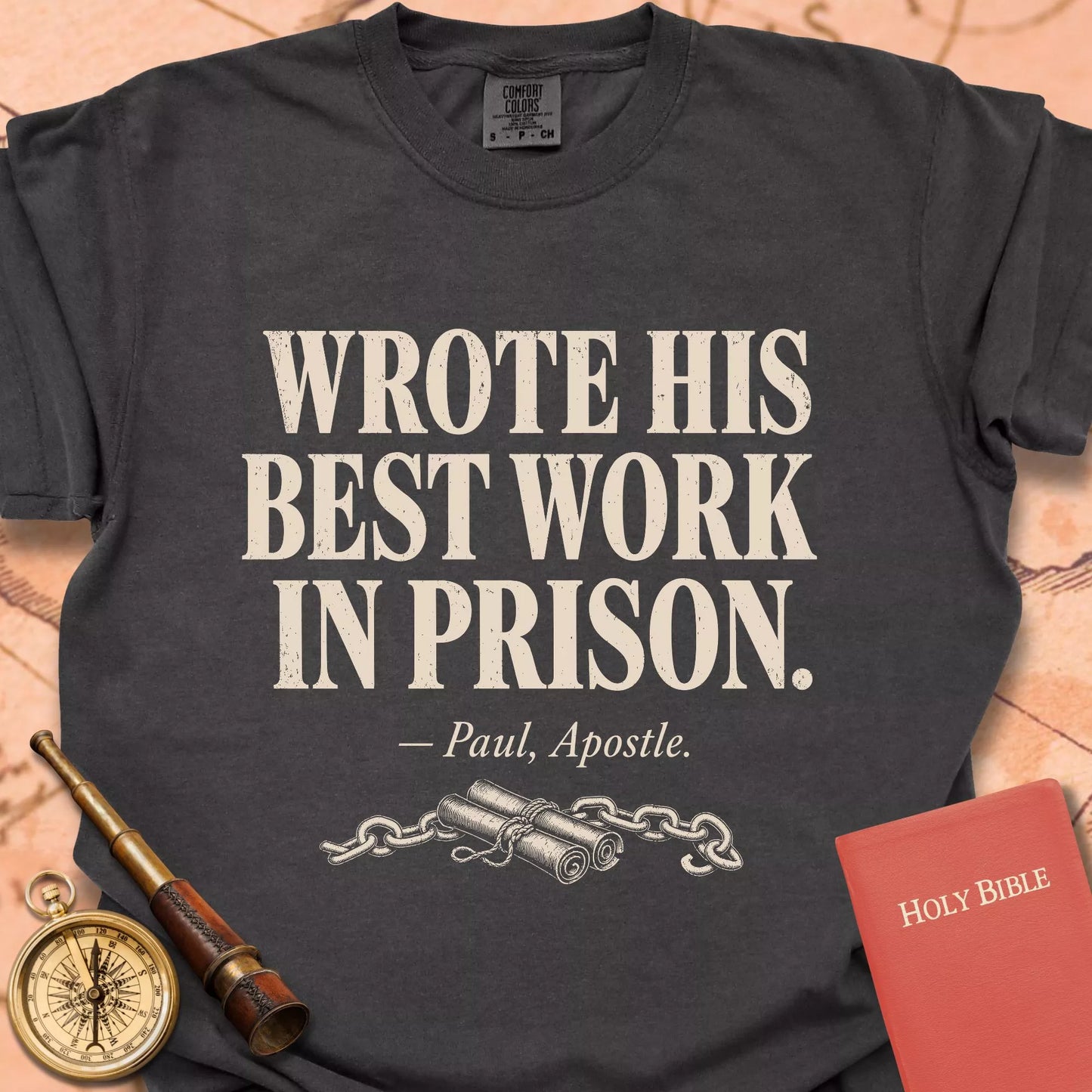 Wrote His Best Work in Prison CC  T-shirt