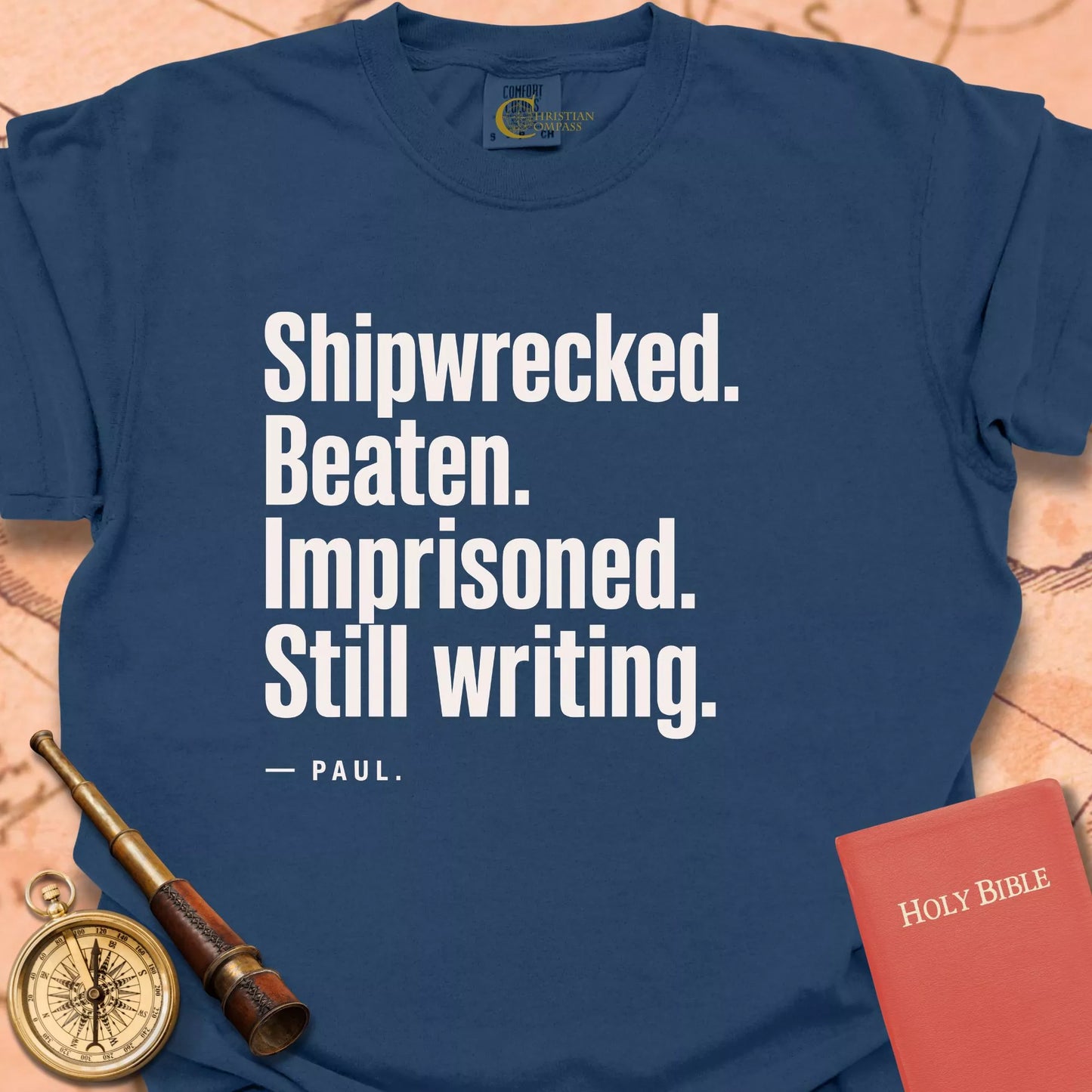 Shipwrecked. Beaten. Imprisoned. Still Writing Premium T-shirt