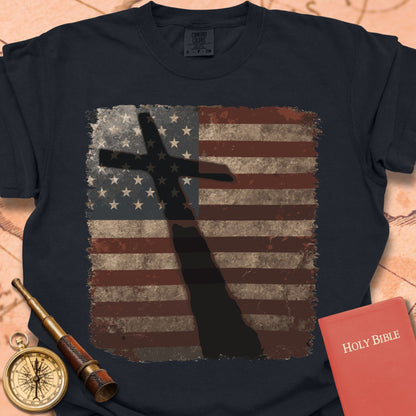 Shadow of the Cross American Flag Premium T-shirt